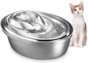 fontaine a eau pour chat en inox